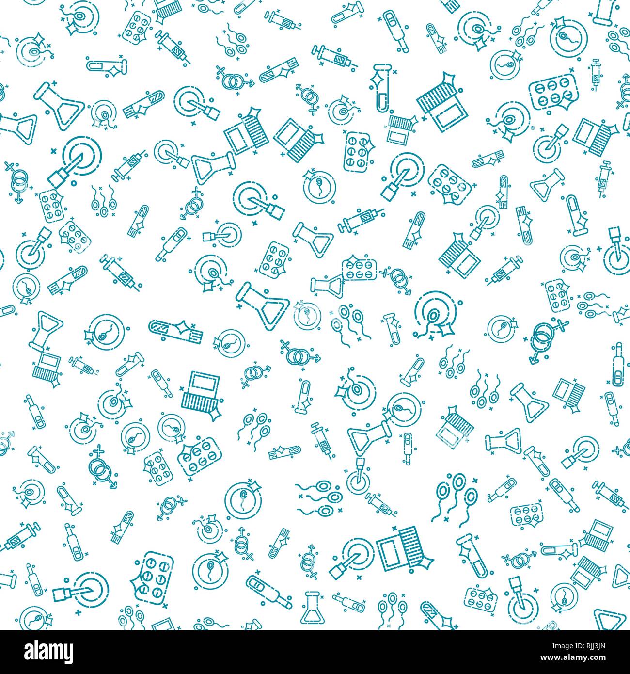 Artificial insemination pattern. Vector illustration EPS 10 Stock Vector