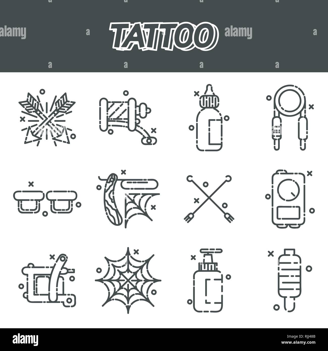 Skull paint tattoo logo vector Stock Vector Images - Alamy
