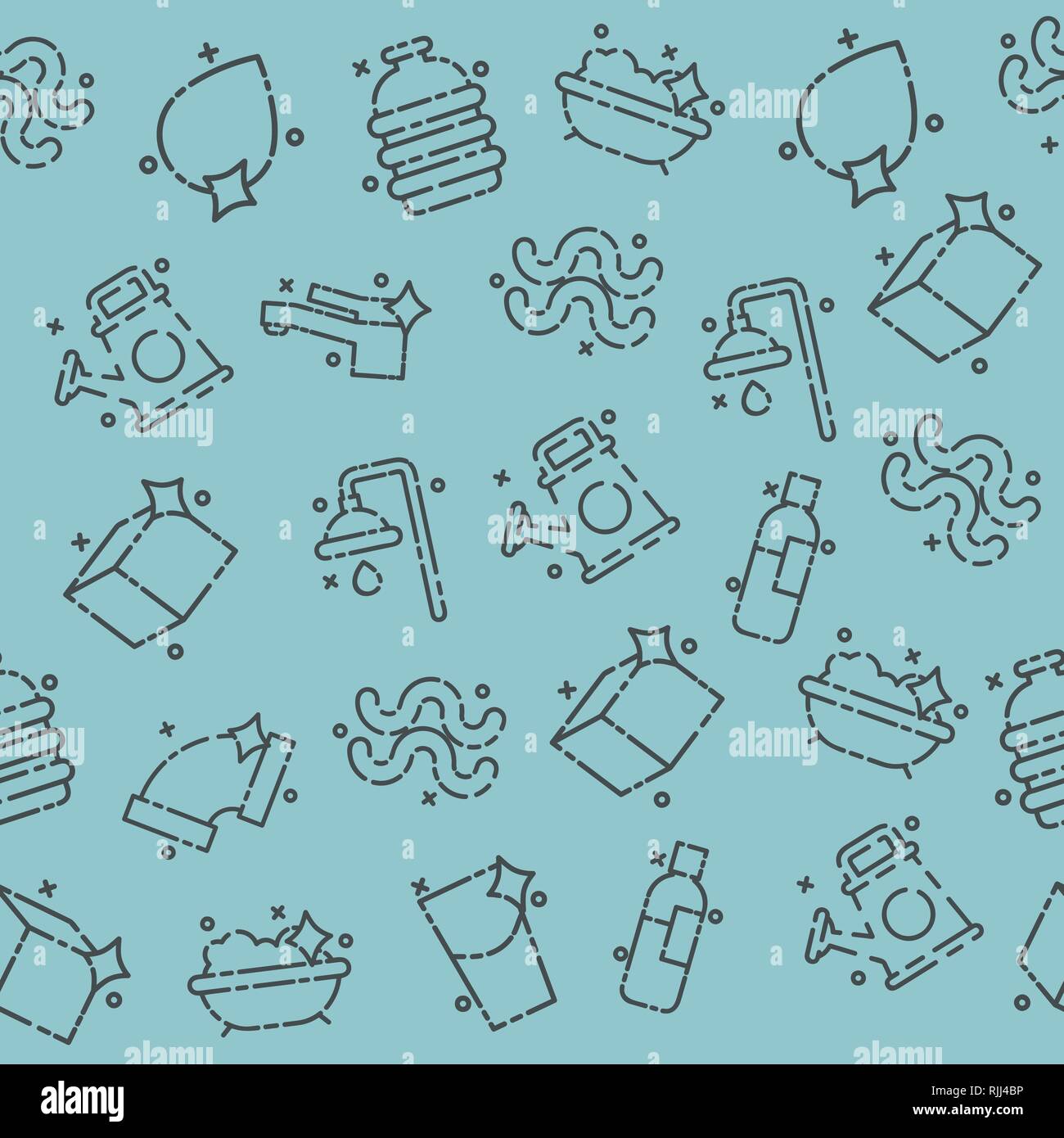 Water icon pattern in thin line style. Vector symbol. Stock Vector