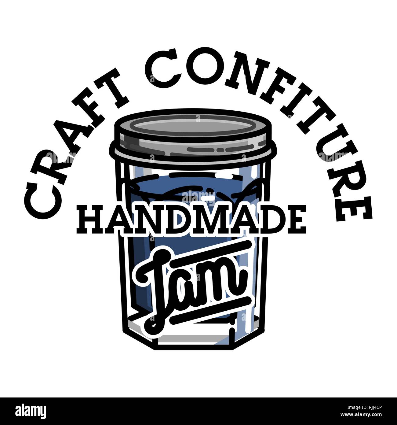 Color Vintage Confiture Emblem For Kids Menu Winter - 