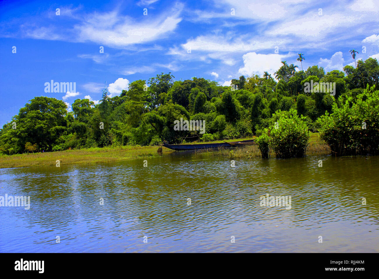 Beautiful river background picture in Bangladesh 2019 Stock Photo