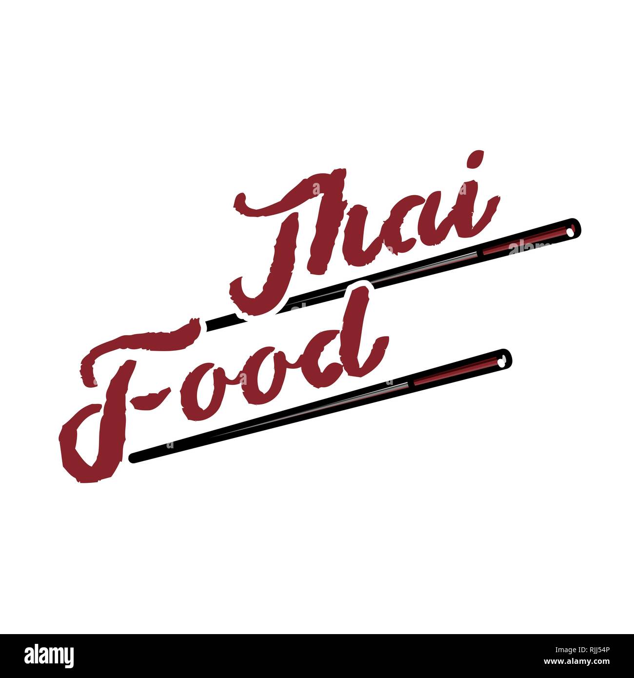 Color Vintage Thai Food Emblem Logo Badges Banners Emblem For Asian Food Restaurant Vector Illustration Stock Vector Image Art Alamy