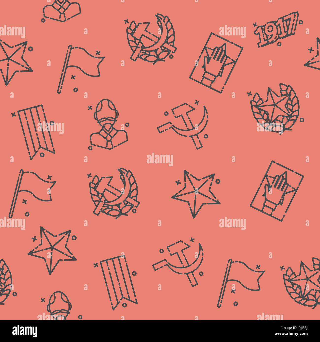 Communism concept icons pattern. Vector illustration, EPS 10 Stock ...