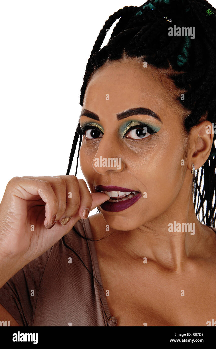 Female sucking finger hi-res stock photography and images - Alamy