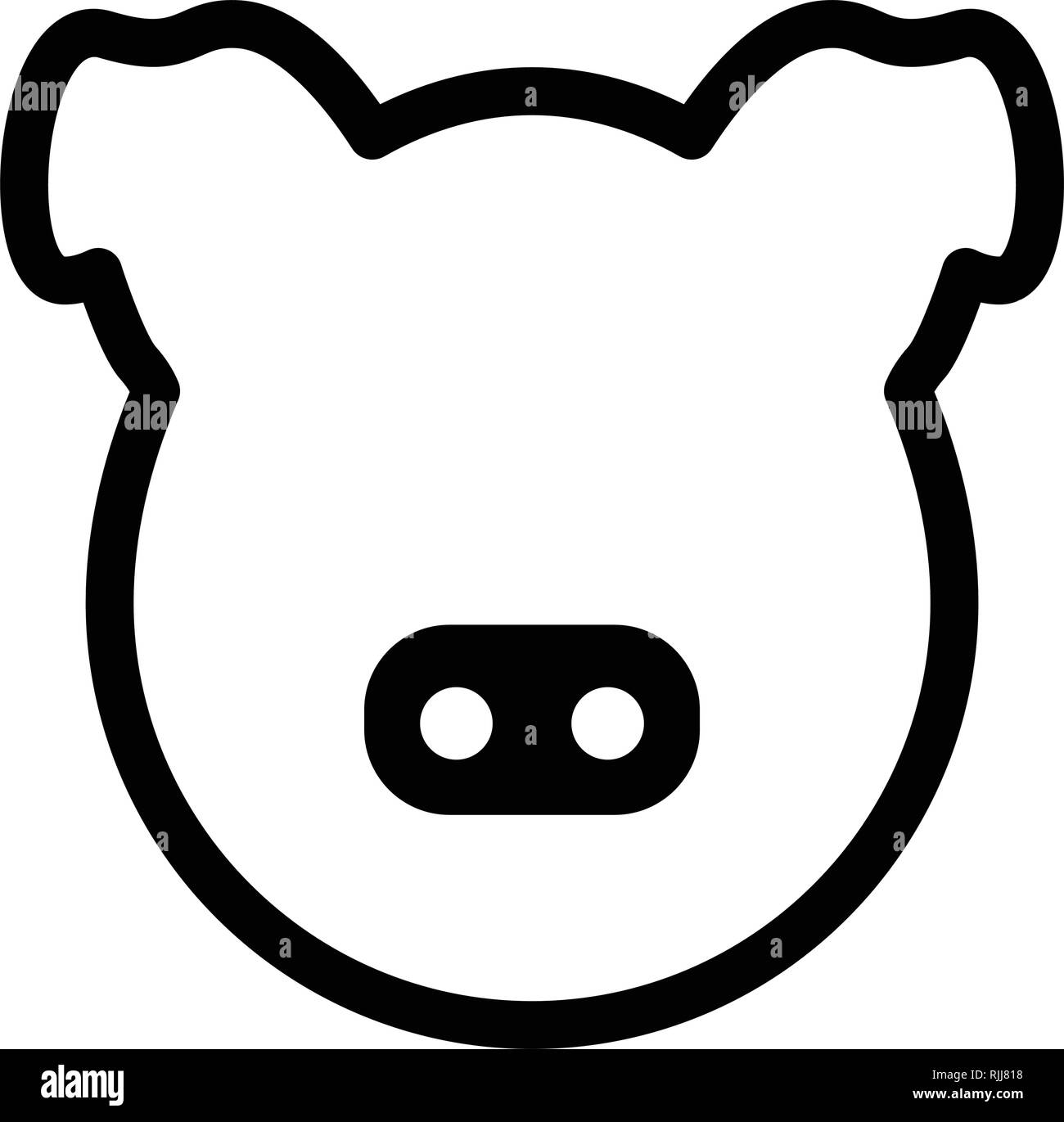 Pig head outline Stock Vector Image & Art Alamy