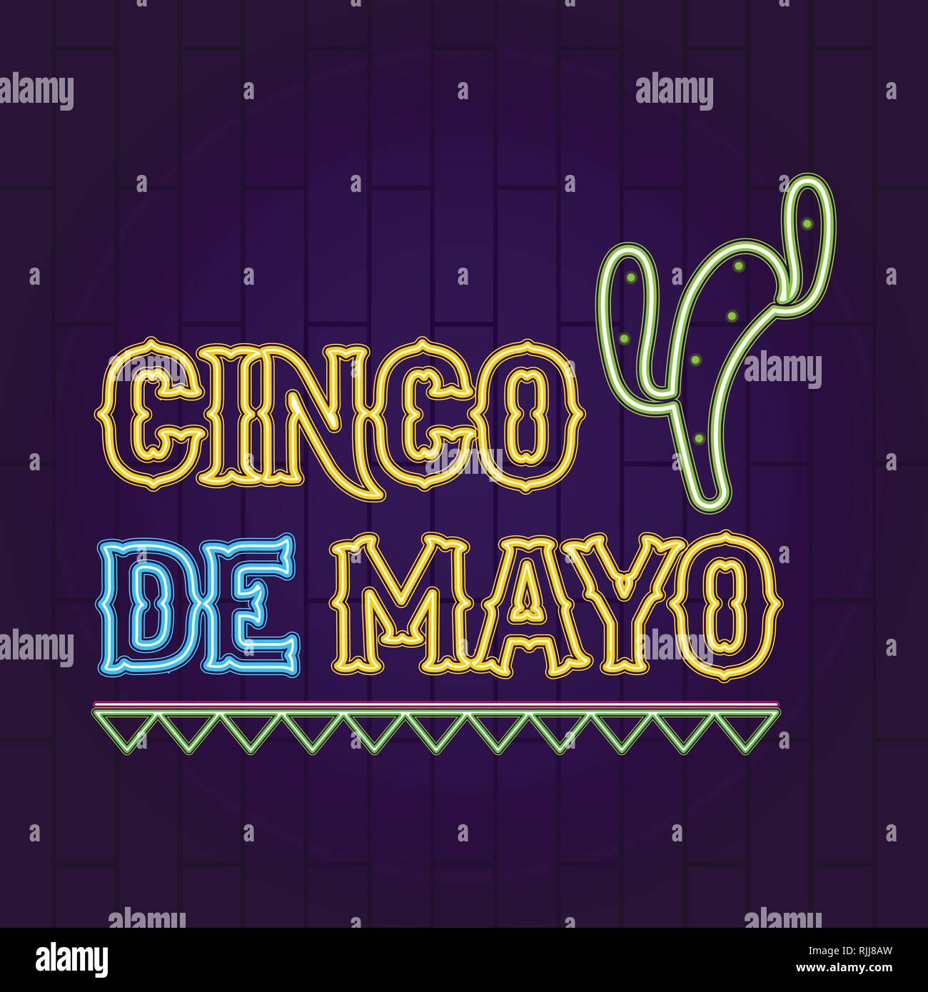 Cinco de mayo neon banner Stock Vector Image & Art - Alamy