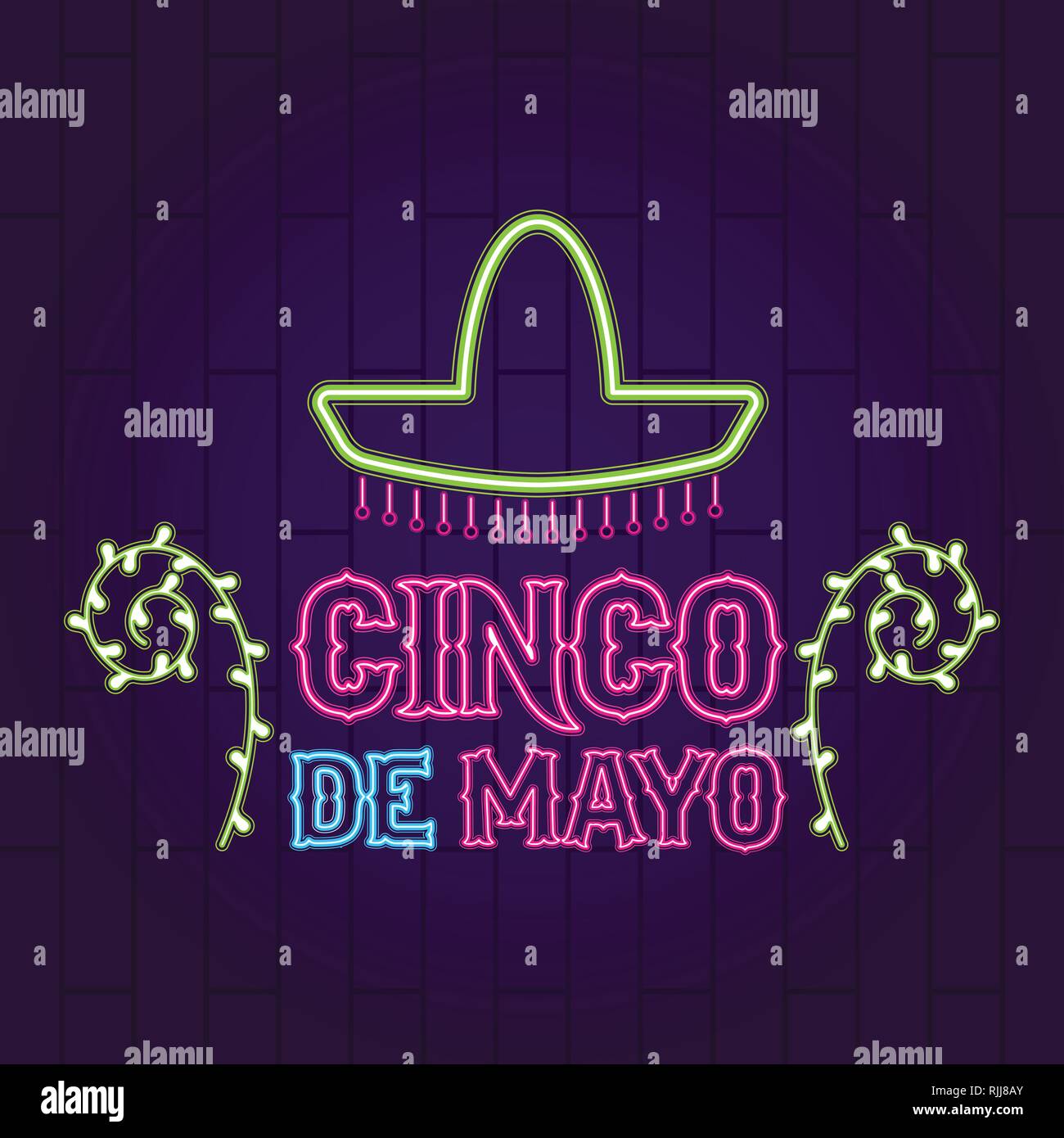 Cinco de mayo neon banner Stock Vector Image & Art - Alamy