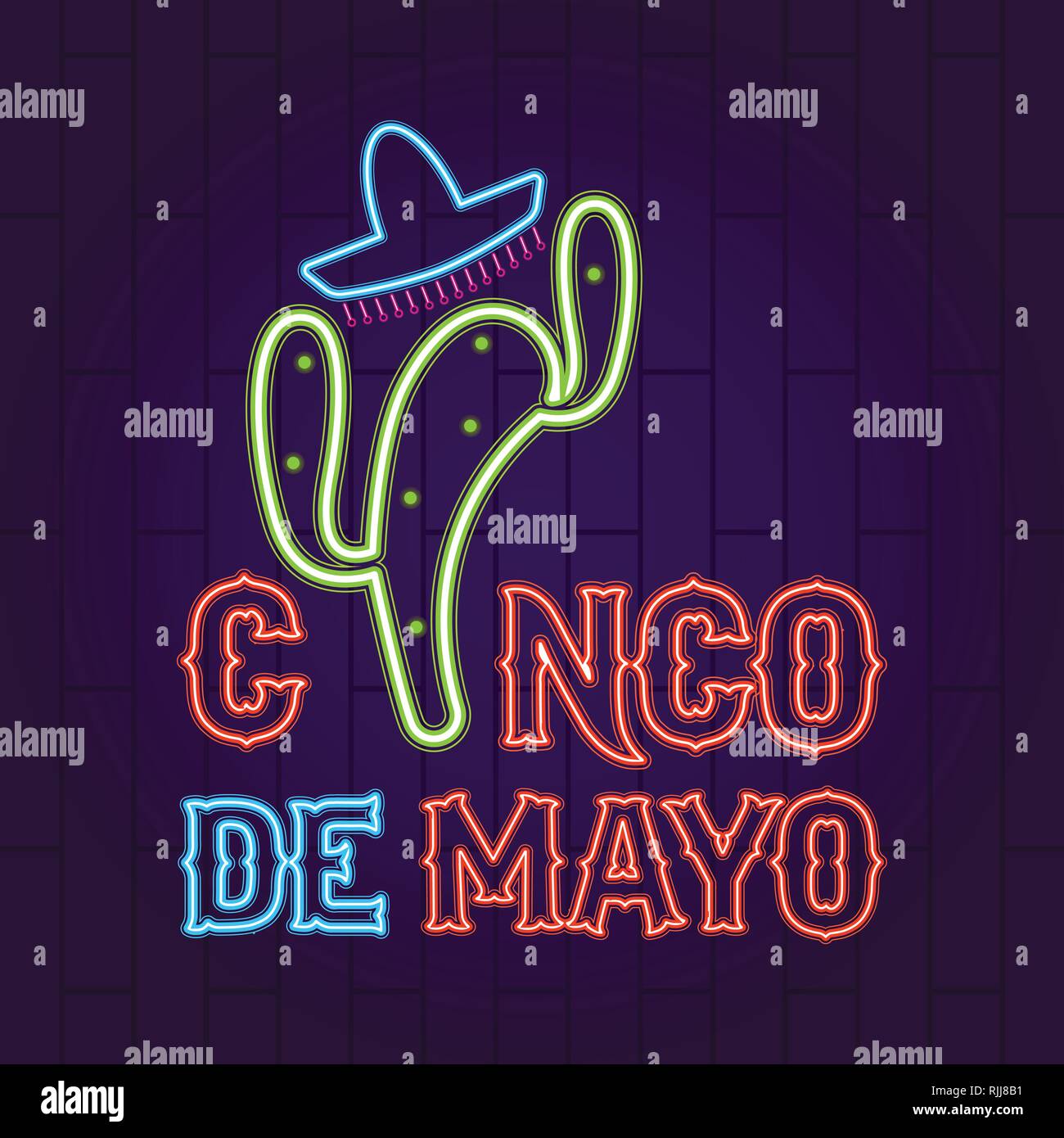 Cinco de mayo neon banner Stock Vector Image & Art - Alamy