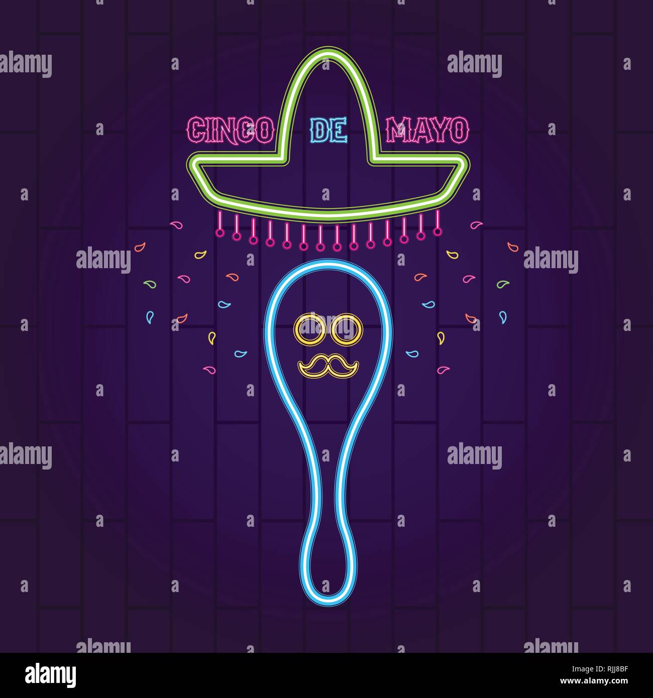 Cinco de mayo neon banner Stock Vector Image & Art - Alamy