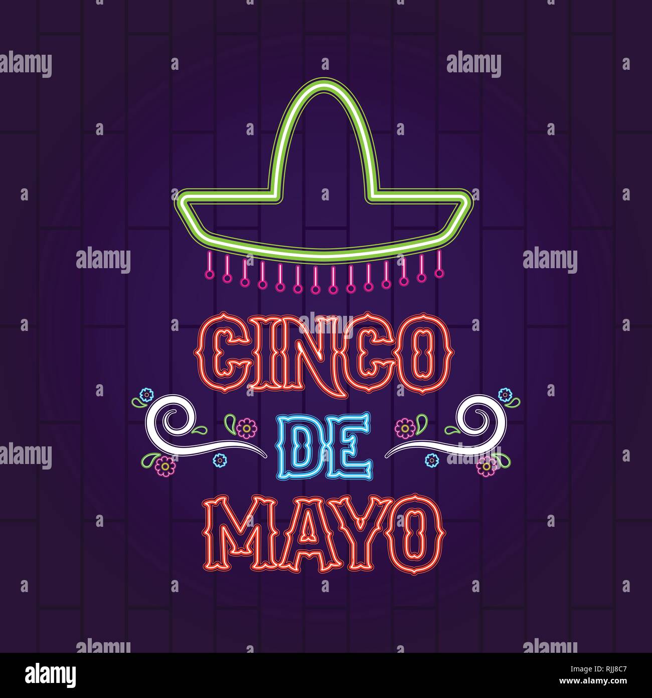 Cinco de mayo neon banner Stock Vector Image & Art - Alamy