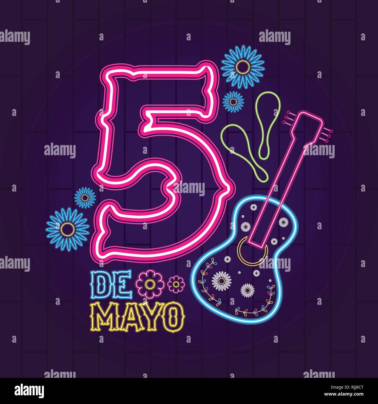 Cinco de mayo neon banner Stock Vector Image & Art - Alamy