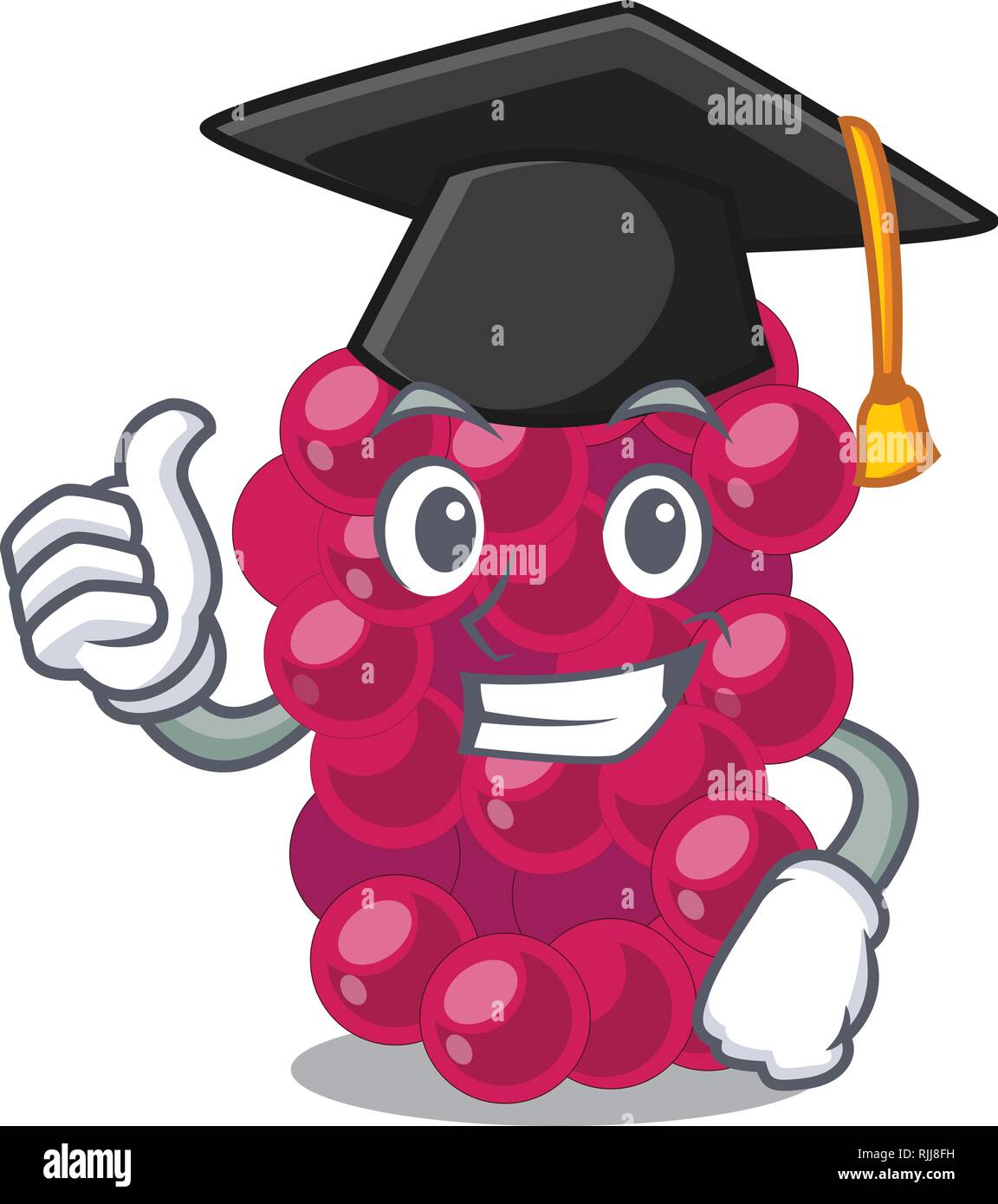 Graduation mulberry in the character fruit basket Stock Vector Image