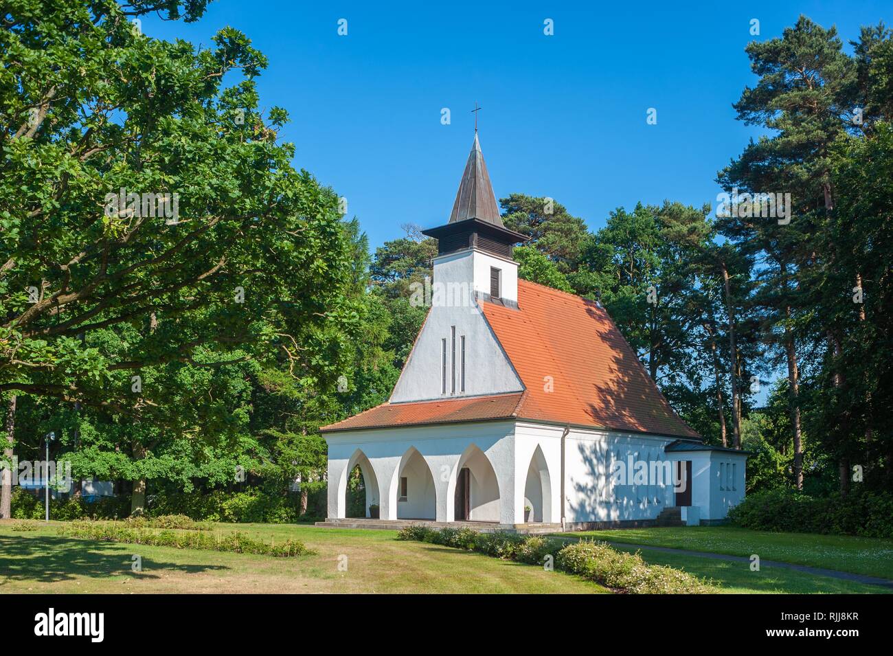 Protestant Church, Baabe, Rügen, Mecklenburg-Western Pomerania, Germany Stock Photo