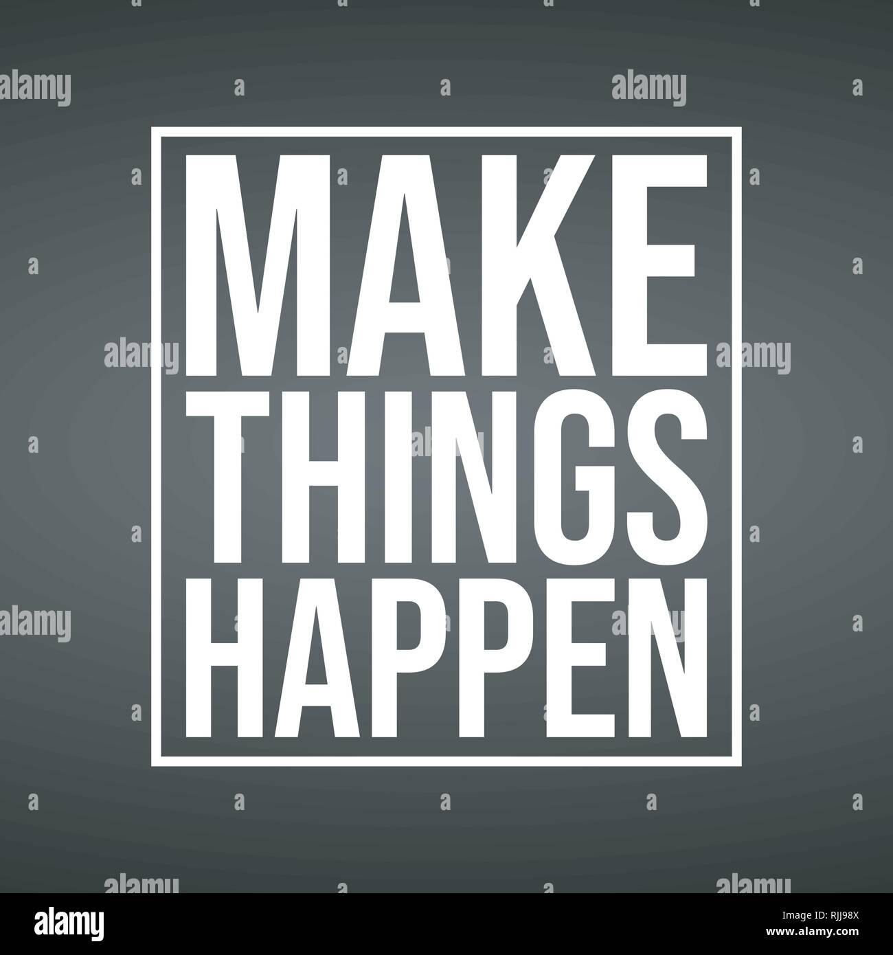 make things happen. successful quote with modern background vector Stock Vector