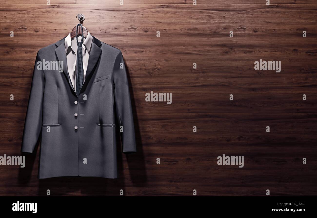 Suit jacket hanging on office hires stock photography and images Alamy