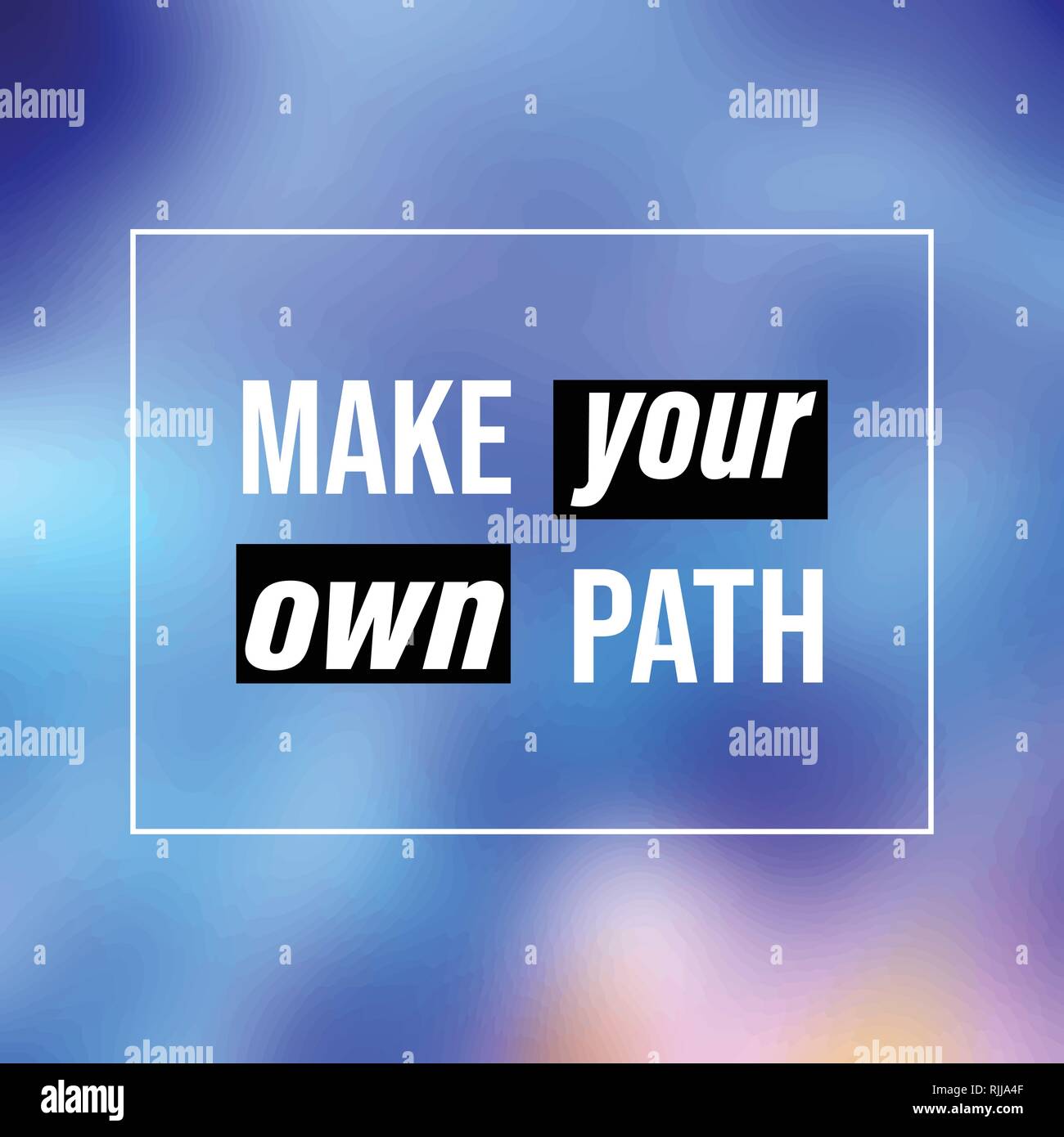 make your own path. Life quote with modern background vector ...