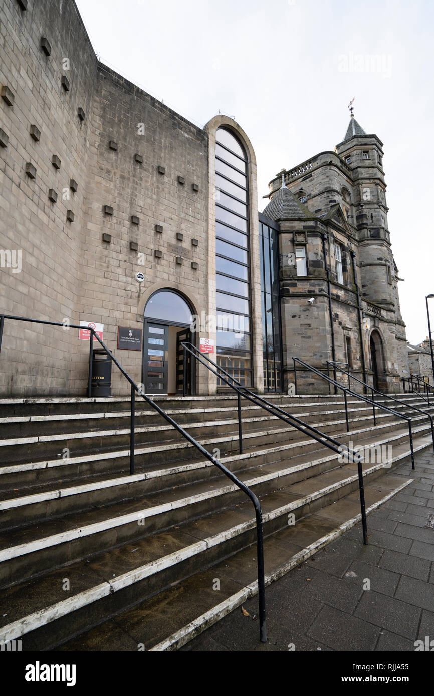Exterior view of kirkcaldy sheriff court in kirkcaldy fife scotland