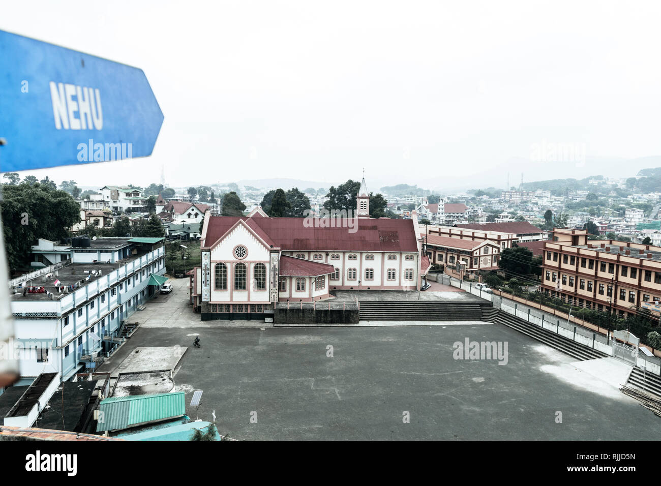 View of Jawaharlal Nehru Stadium (Shillong), is a football stadium in