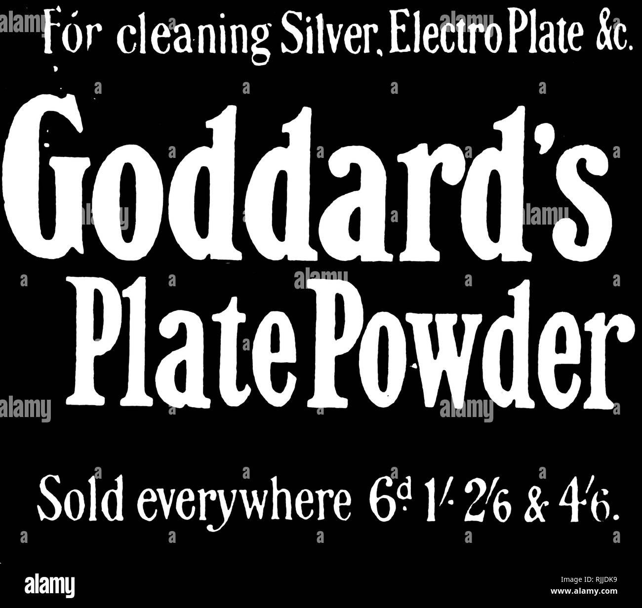 An advertisement for Goddard's plate powder. Dated 20th century Stock Photo