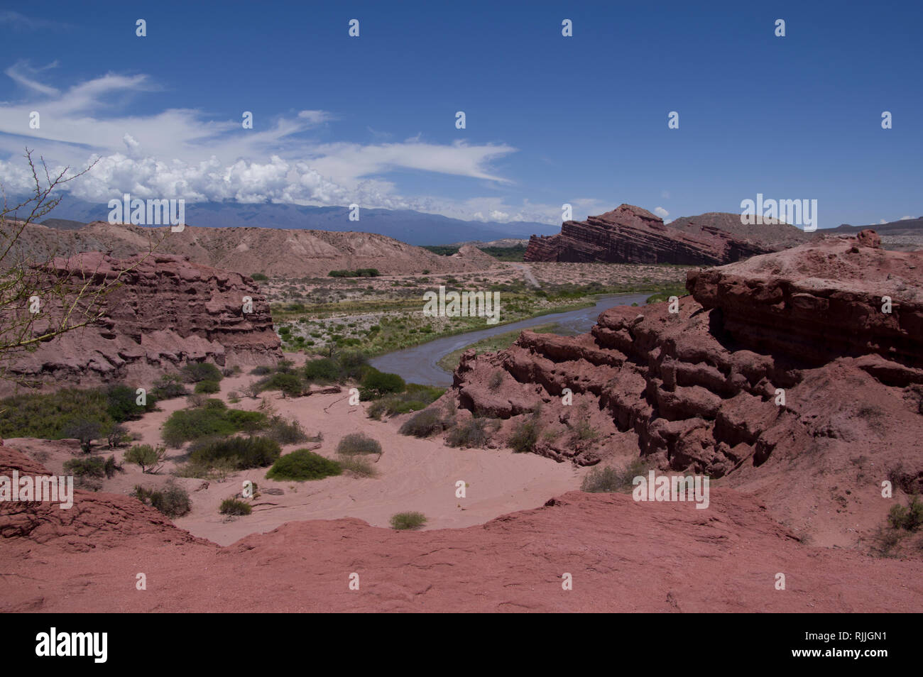 The striking beautiful desert landscape in northern Argentina near