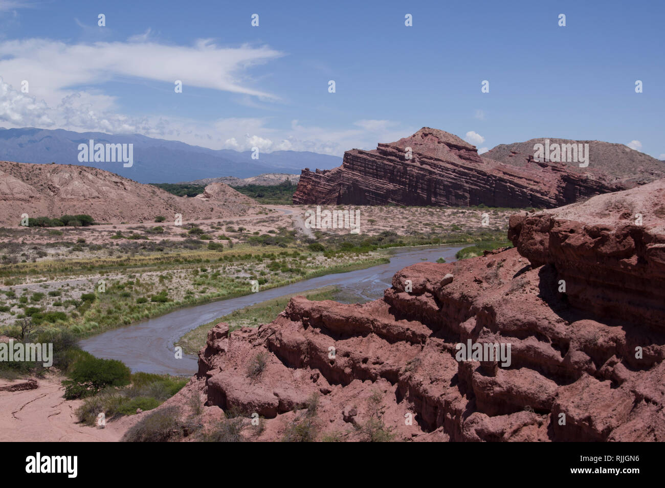 The striking beautiful desert landscape in northern Argentina near