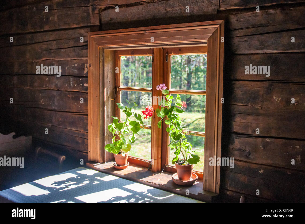 The interior of an old rural house Stock Photo - Alamy