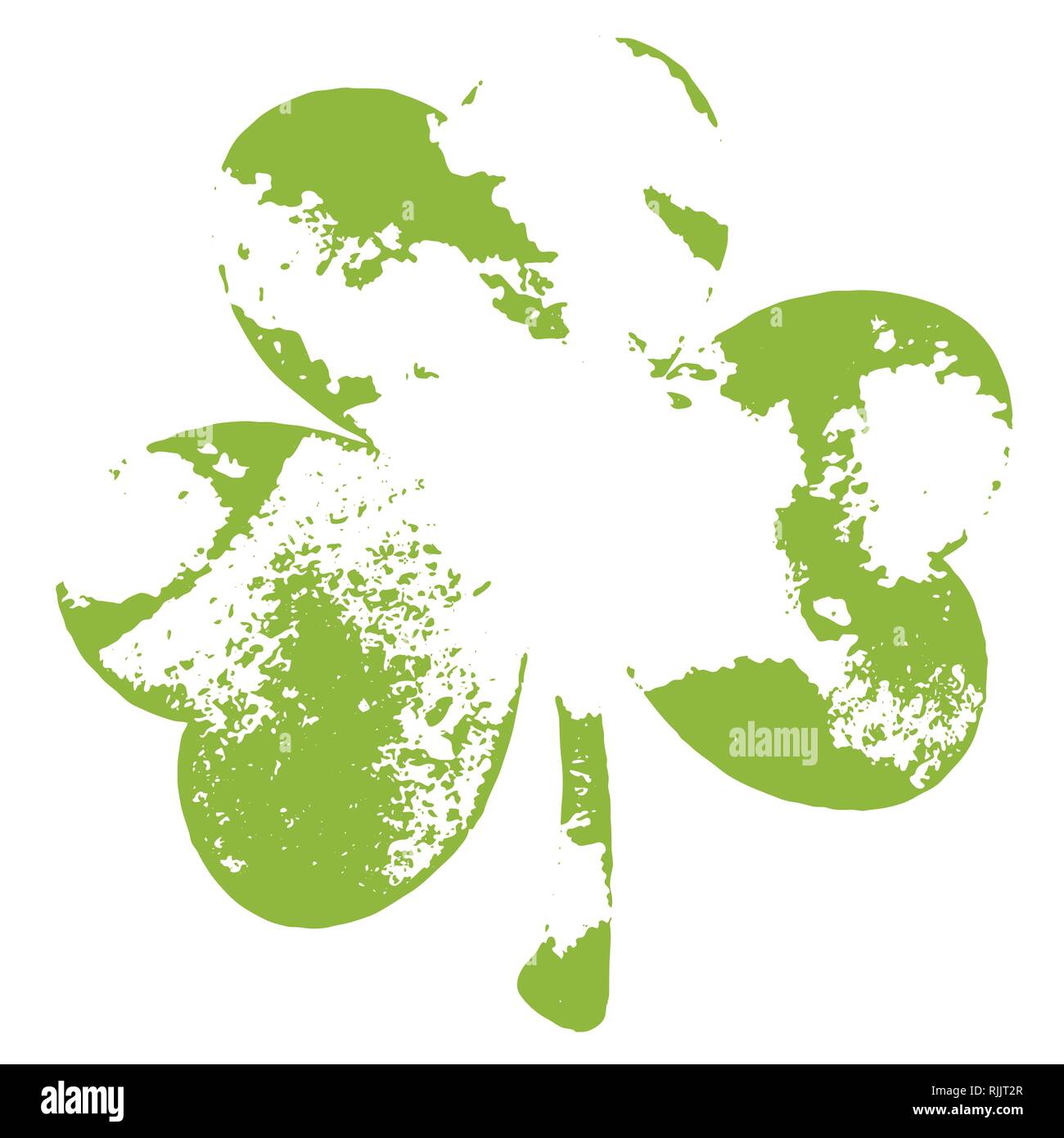 Grunge Clover Leaf Stock Vector Image & Art - Alamy