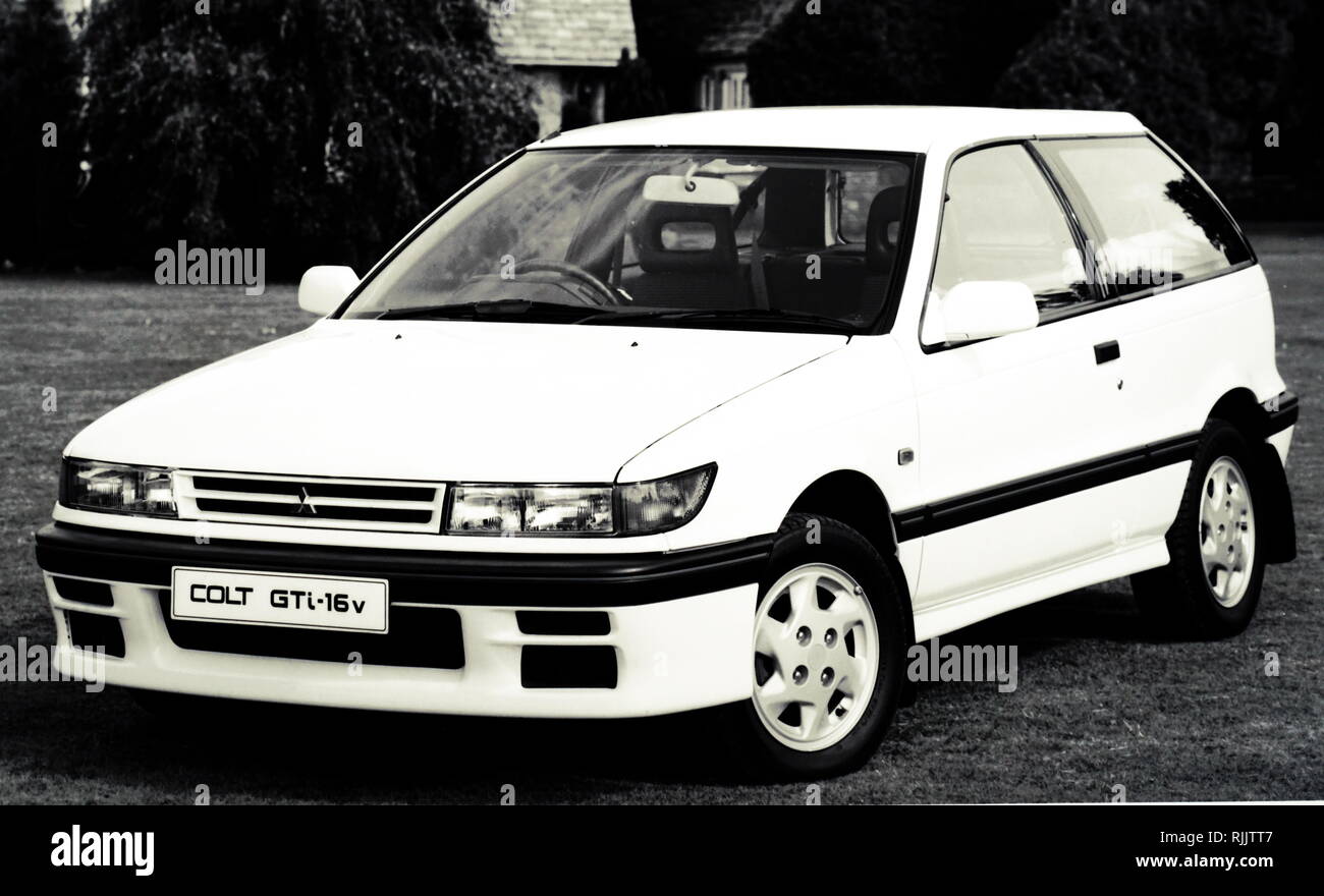 A photograph of a Mitsubishi Colt Hatchback. Dated 20th century Stock Photo