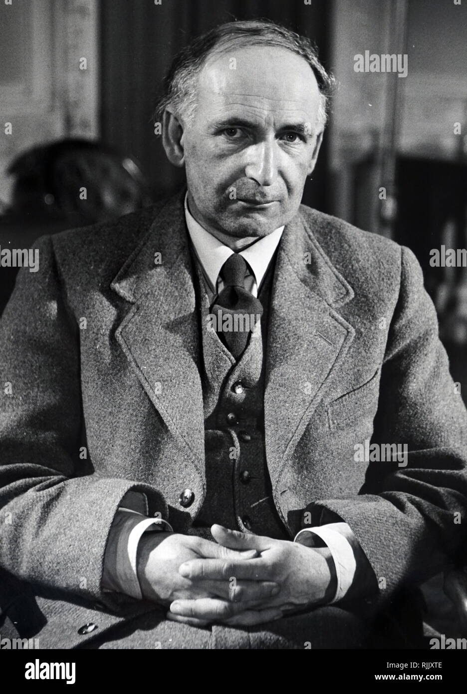 A photograph of Bernard Lovell (1913-2012) an English physicist and radio astronomer. Dated 20th century Stock Photo