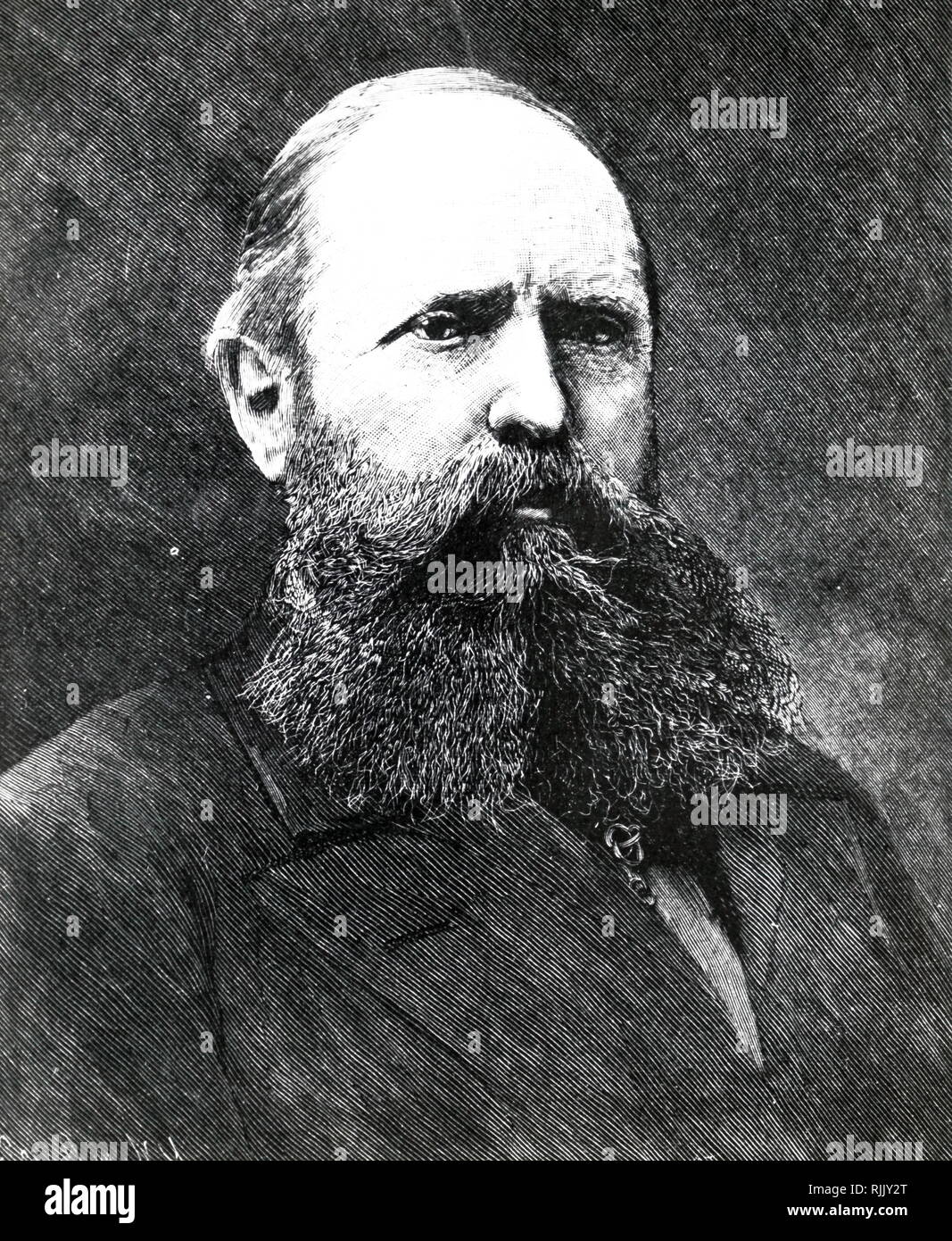 Portrait of Othniel Charles Marsh (1831-1899);  at the time he was President of the National Academy of Sciences. From Scientific American, New York, 1886 Stock Photo