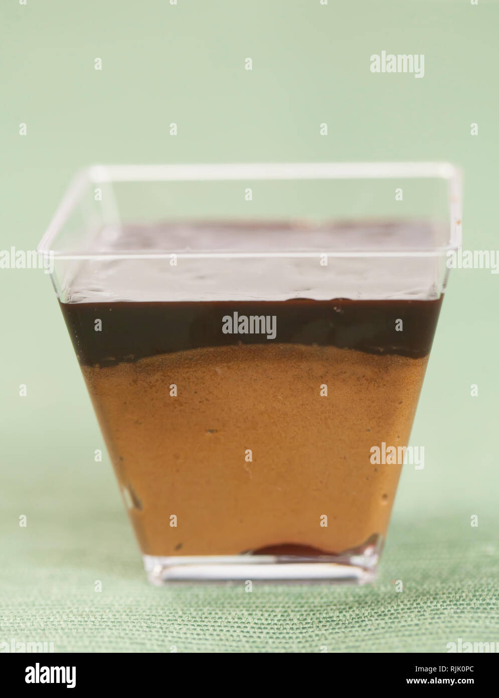 Bowl with delicious chocolate cream Stock Photo