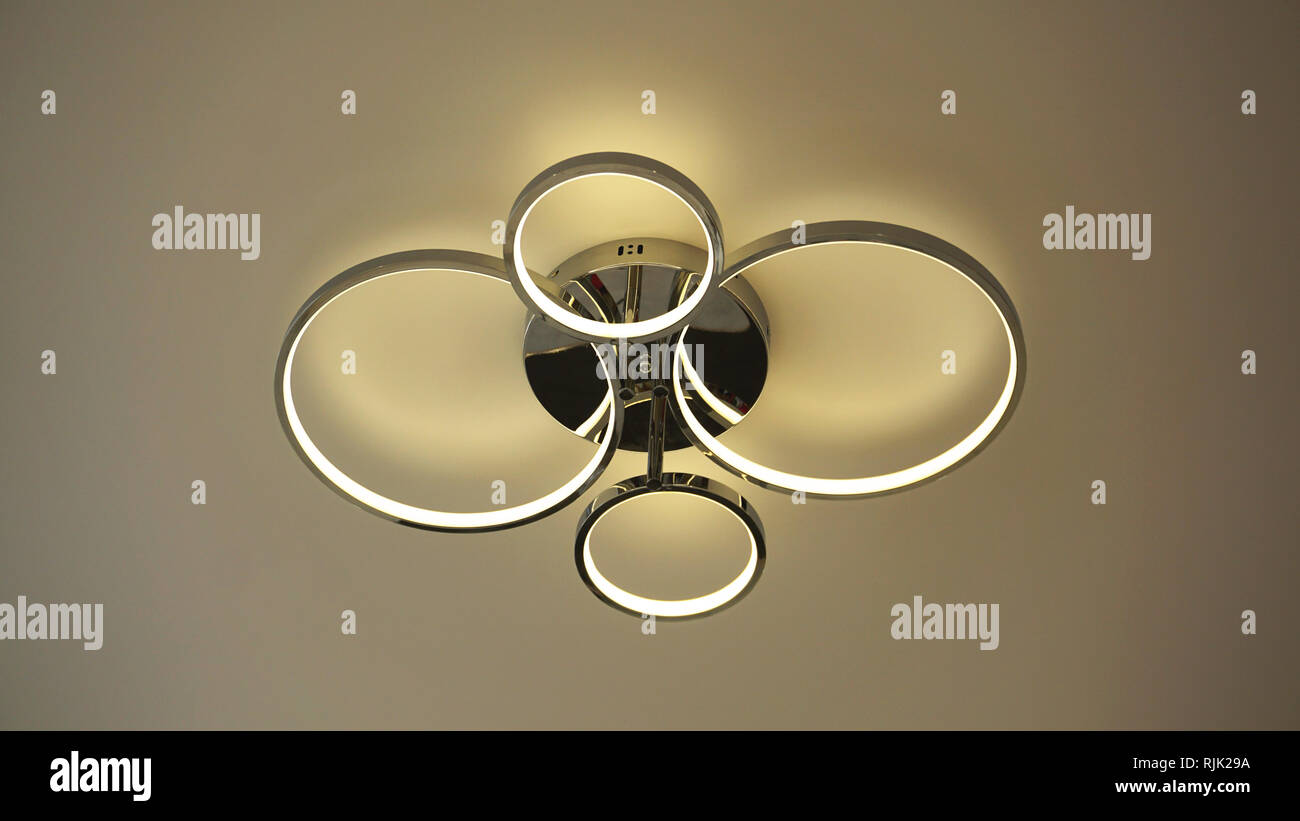 Round Shape Ceiling Lamp Interior Lighting Bulbs Decoration