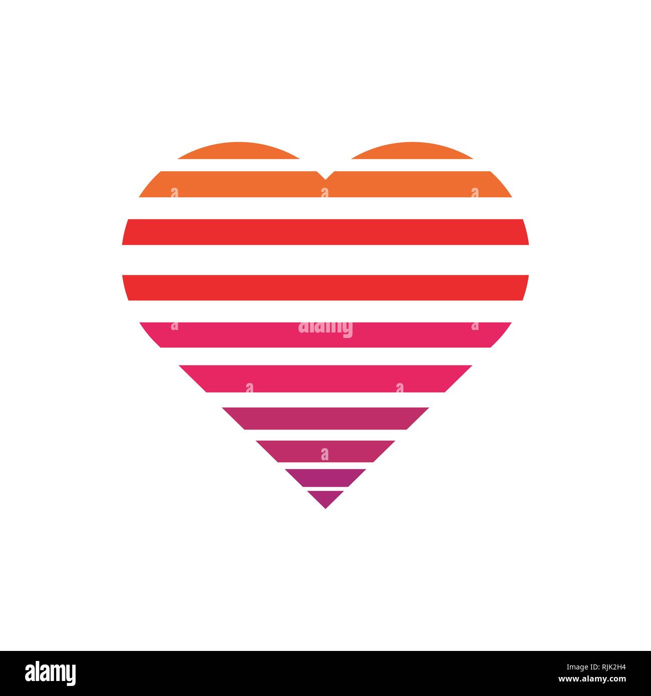 Heart Icon. Love symbol. Isolated on White Background Stock Vector ...