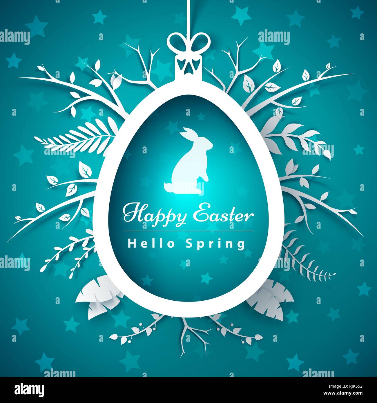 Happy easter - paper origami style Stock Vector Image & Art - Alamy