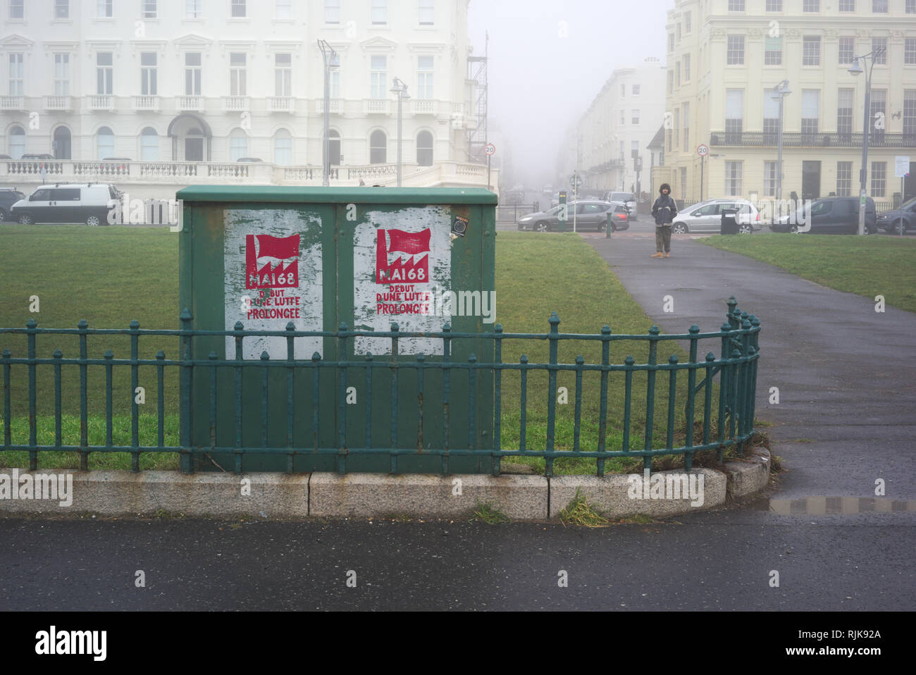 Brighton, England on February 06, 2019. Poster about revolution. Stock Photo