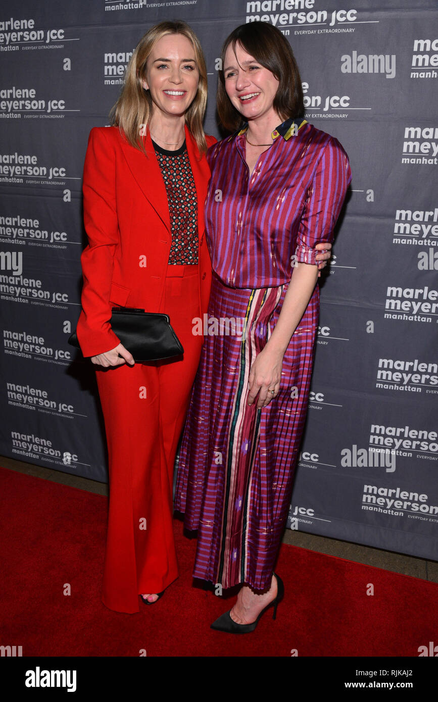 New York, USA. 5th Feb 2019. Emily Blunt and Emily Mortimer attend 'To Dust' New York Screening at The JCC on February 05, 2019 in New York City. Credit: Erik Pendzich/Alamy Live News Stock Photo