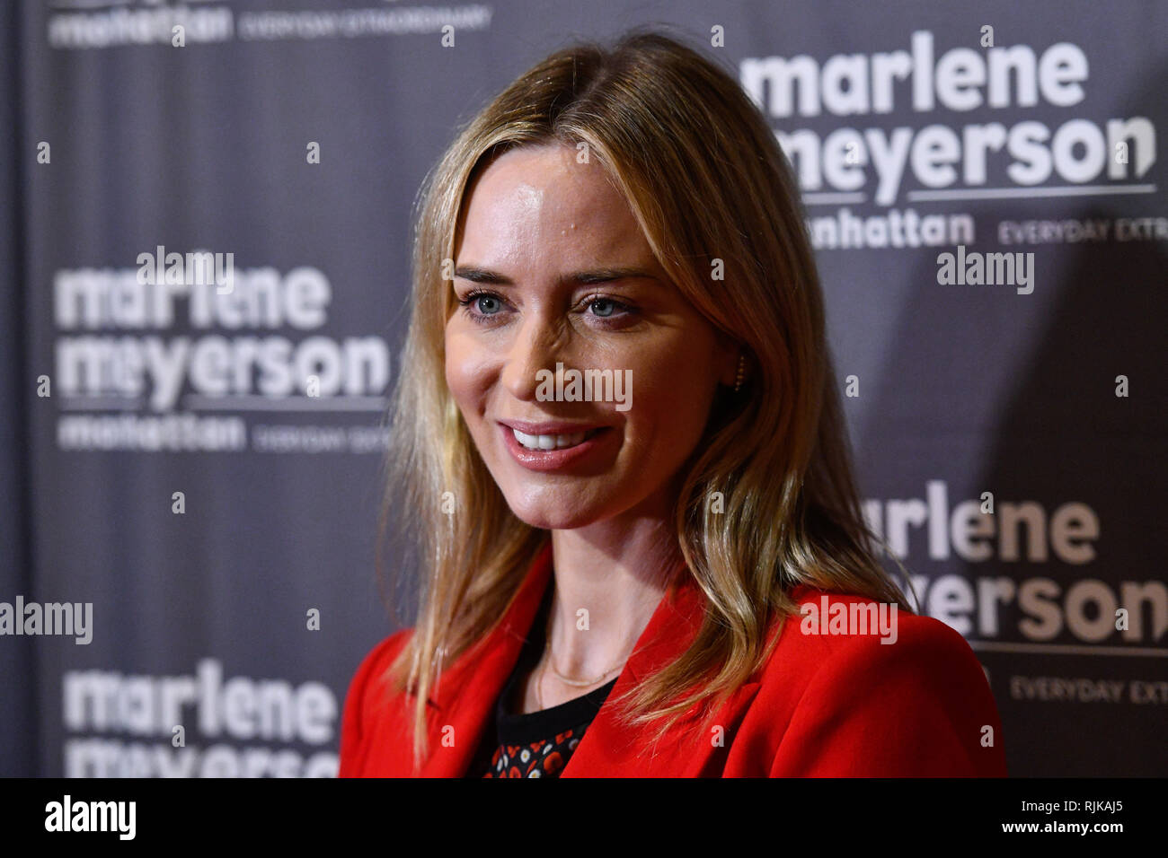 New York, USA. 5th Feb 2019. Emily Blunt attends 'To Dust' New York Screening at The JCC on February 05, 2019 in New York City. Credit: Erik Pendzich/Alamy Live News Stock Photo