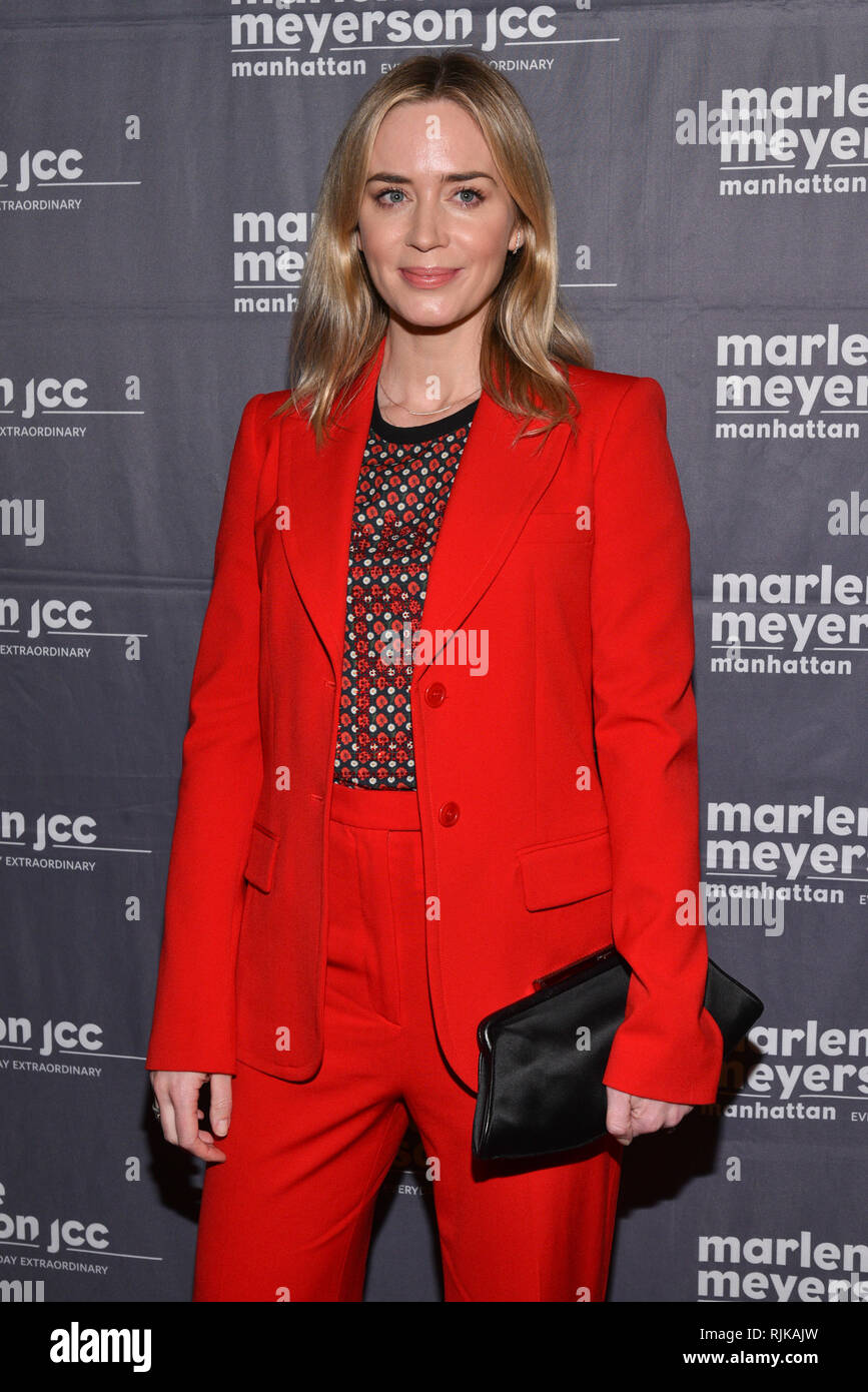 New York, USA. 5th Feb 2019. Emily Blunt attends 'To Dust' New York Screening at The JCC on February 05, 2019 in New York City. Credit: Erik Pendzich/Alamy Live News Stock Photo