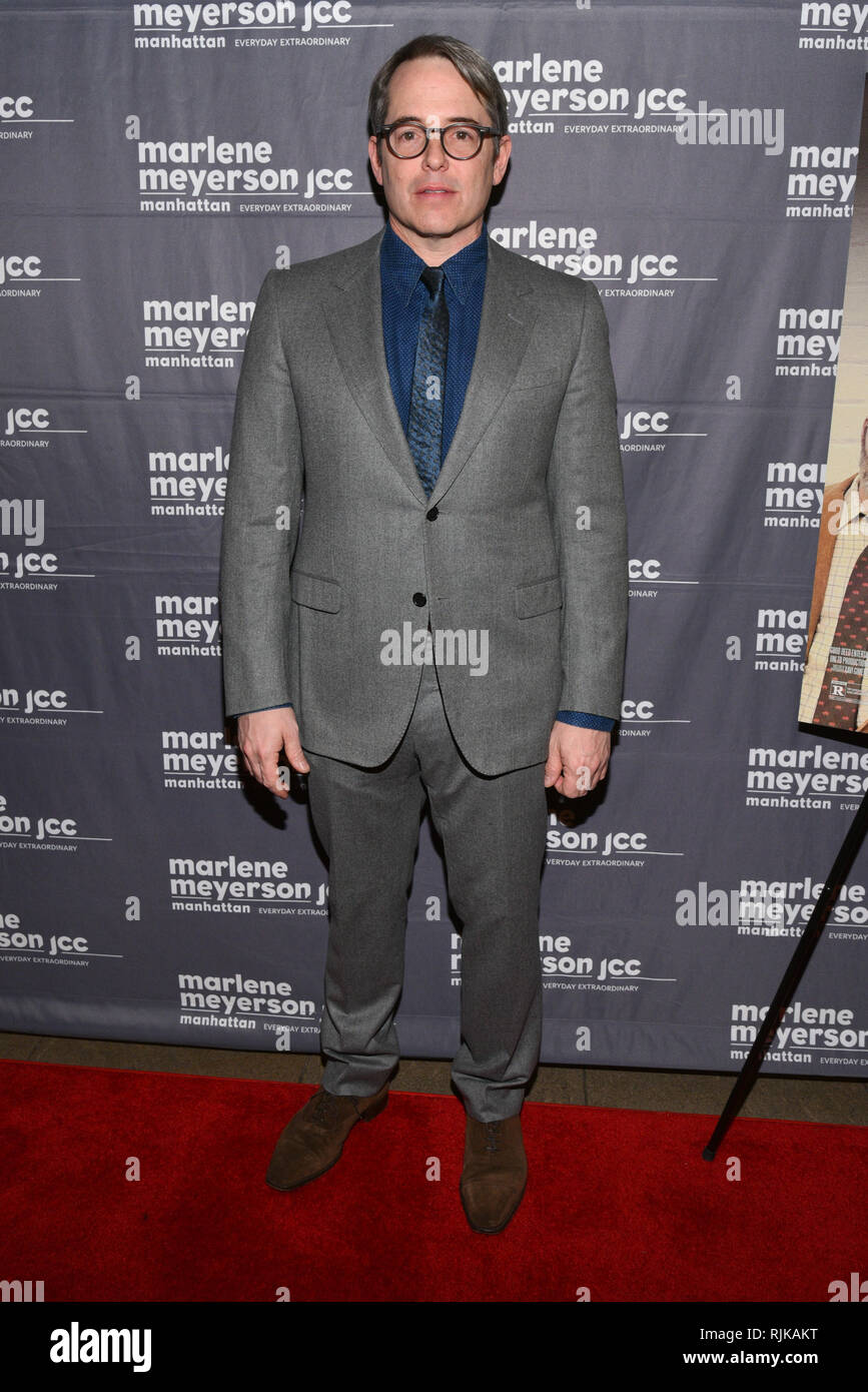 New York, USA. 5th Feb 2019. Matthew Broderick attends 'To Dust' New York Screening at The JCC on February 05, 2019 in New York City. Credit: Erik Pendzich/Alamy Live News Stock Photo
