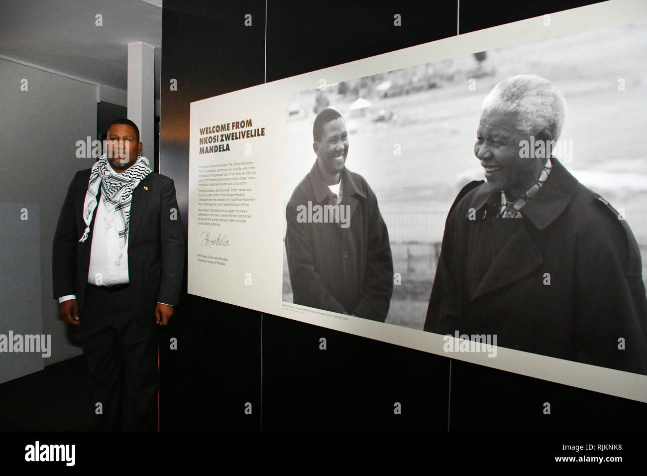 London, UK. 7th Feb 2019. Nelson Mandela’s grandson, Nkosi Zwelivelile ...