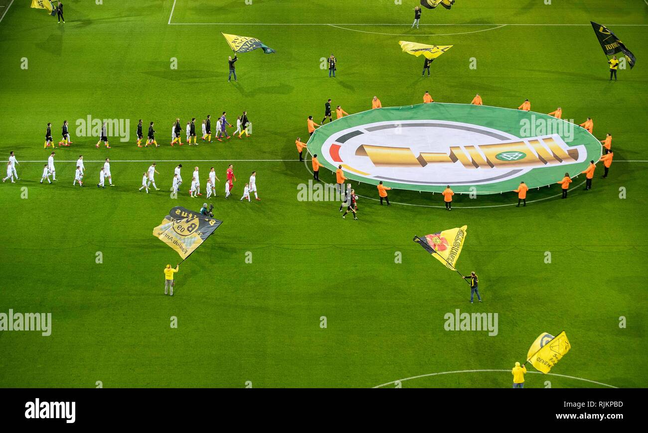 Dortmund Deutschland 05th Feb 2019 Feature Enema Of The Teams With The Logo Of The Dfb