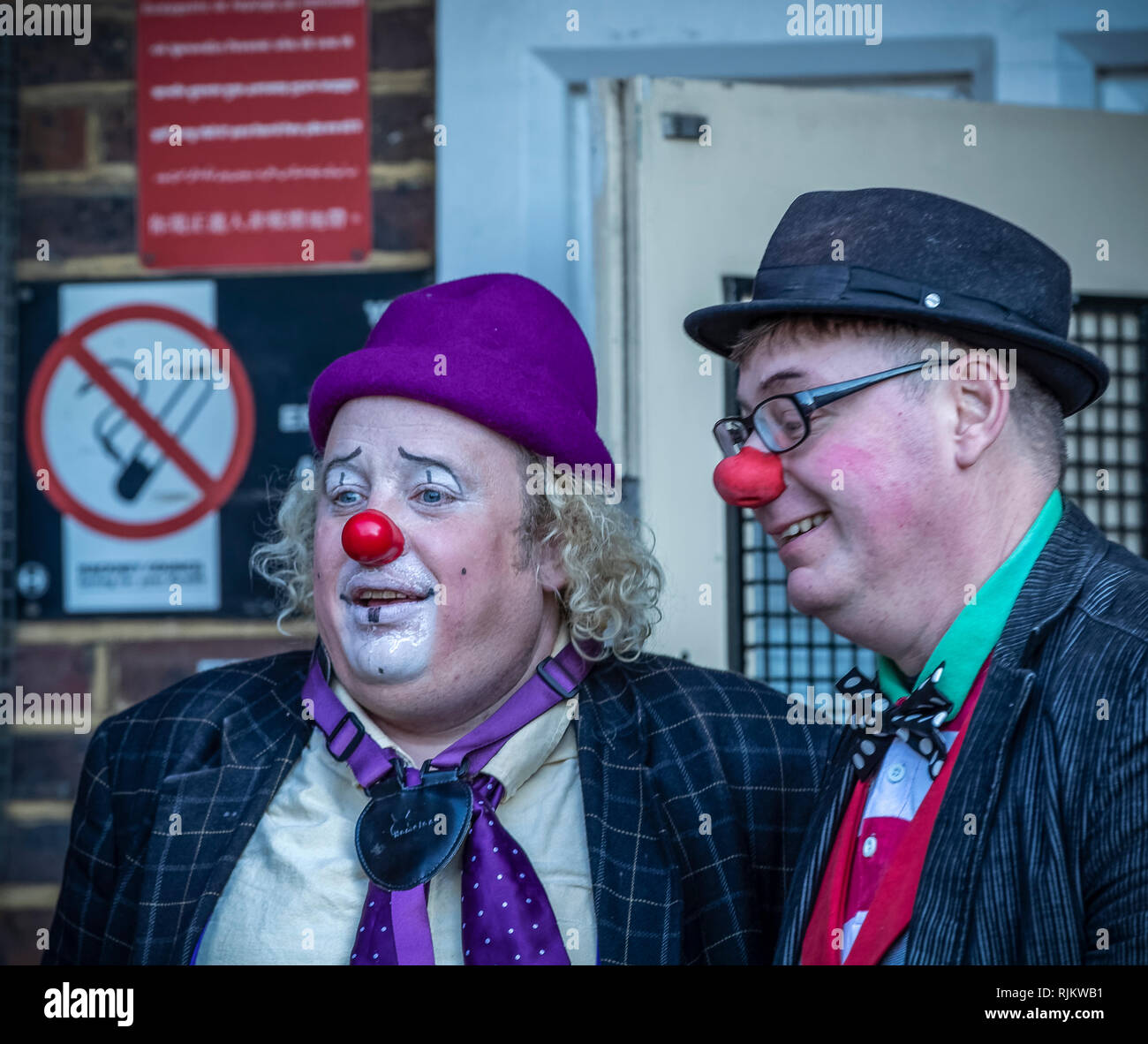 Clowns at Haggerston East London Stock Photo