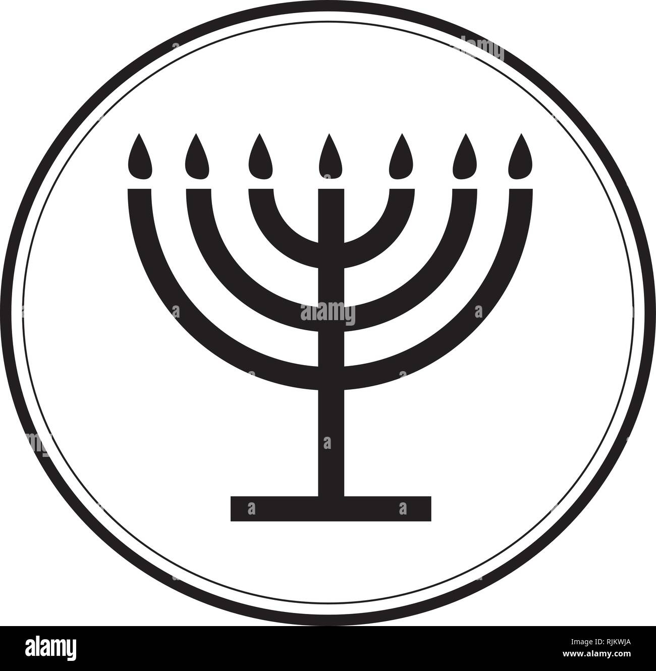 Menorah judaic symbols Stock Vector