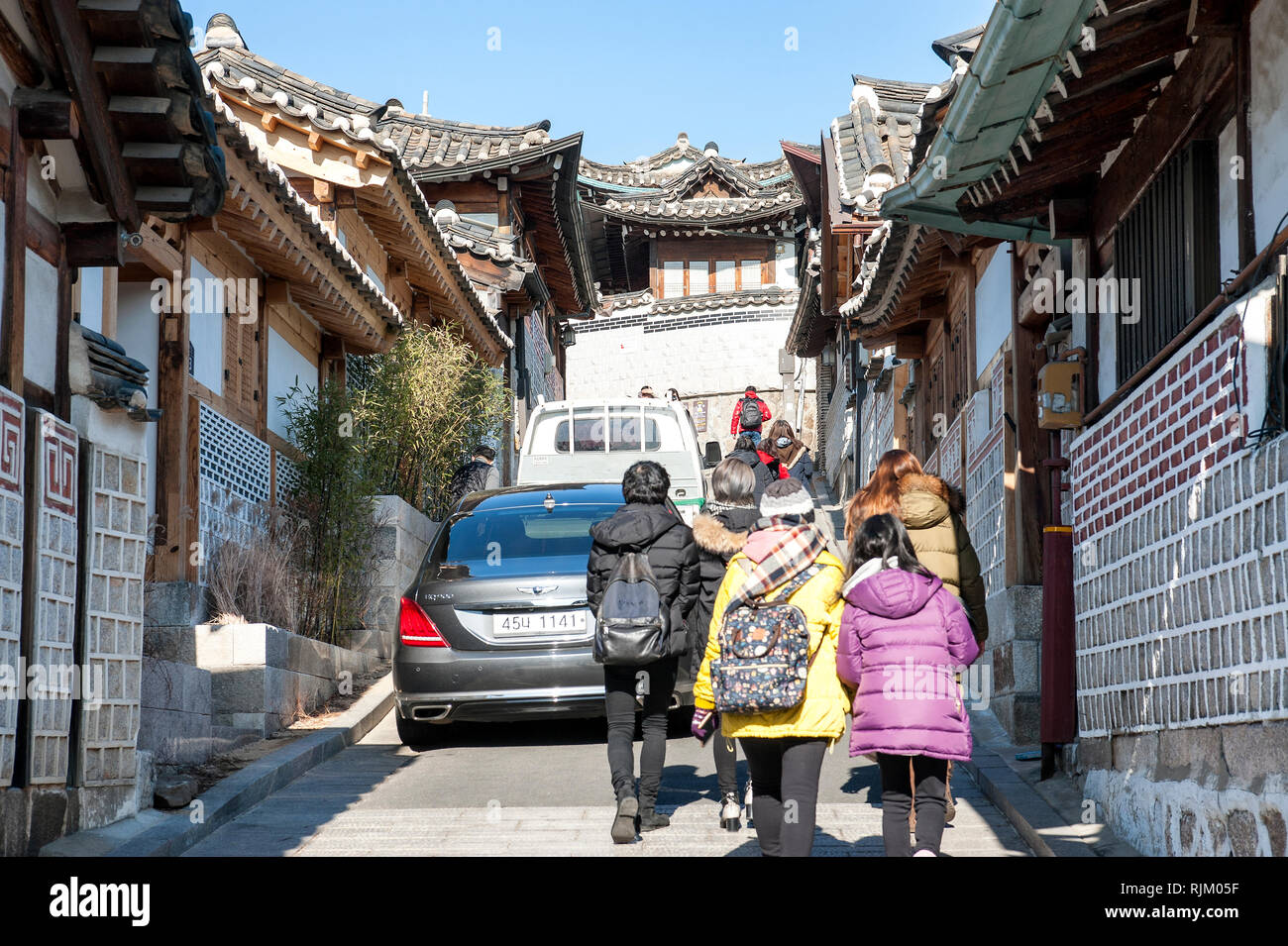 Bukchon Hanok Village, Seoul, South Korea Stock Photo