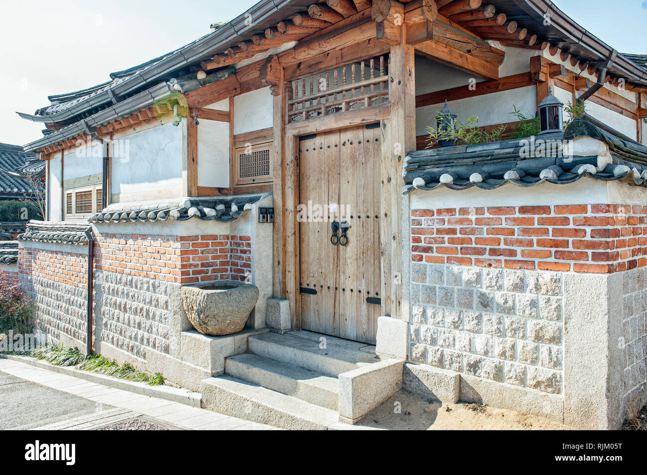 Bukchon Hanok Village, Seoul, South Korea Stock Photo