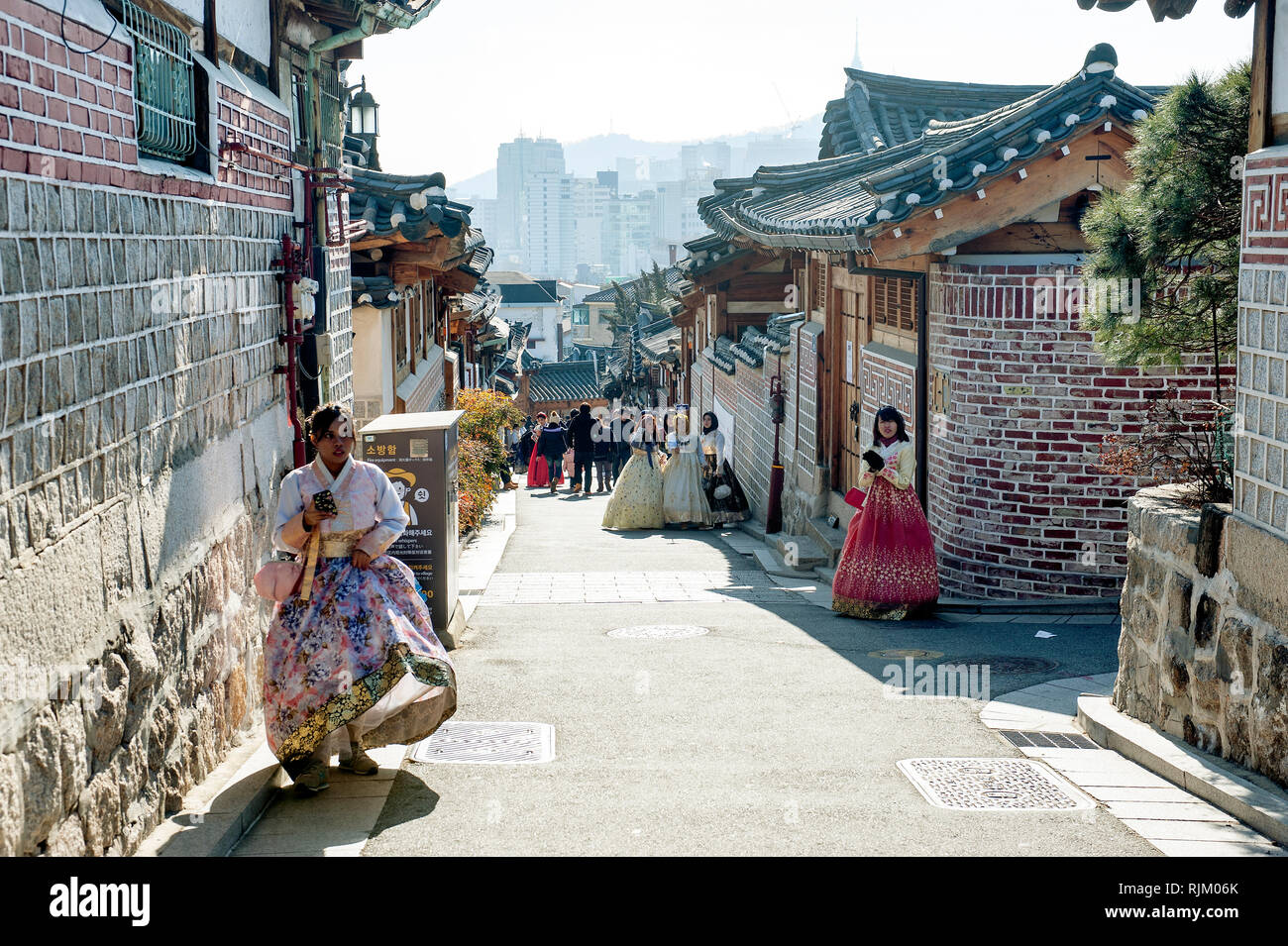 Bukchon Hanok Village, Seoul, South Korea Stock Photo