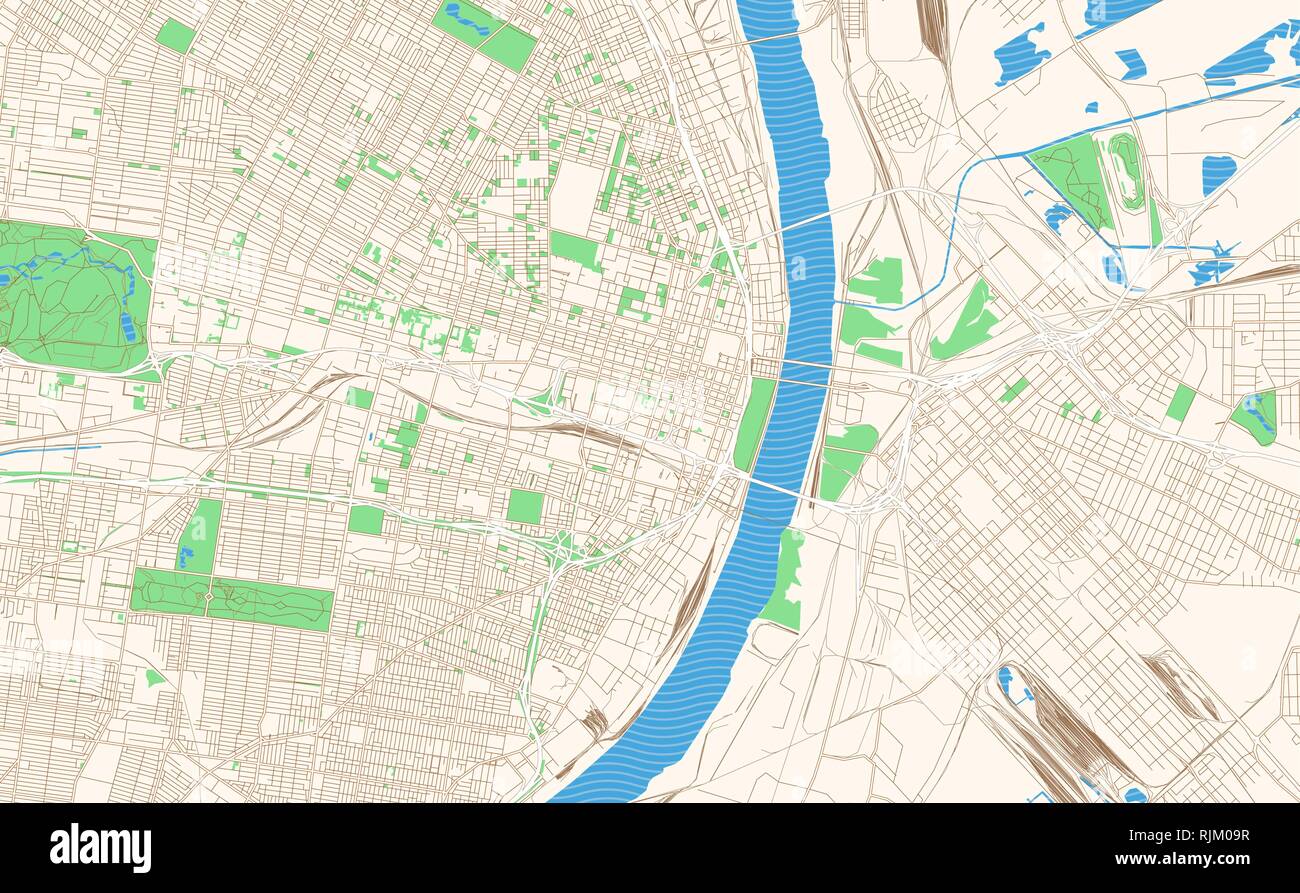 Printable Map Of St Louis Mo St. Louis Missouri Printable Map Excerpt. This Vector Streetmap Of Downtown  St. Louis Is Made For Infographic And Print Projects Stock Vector Image &  Art - Alamy