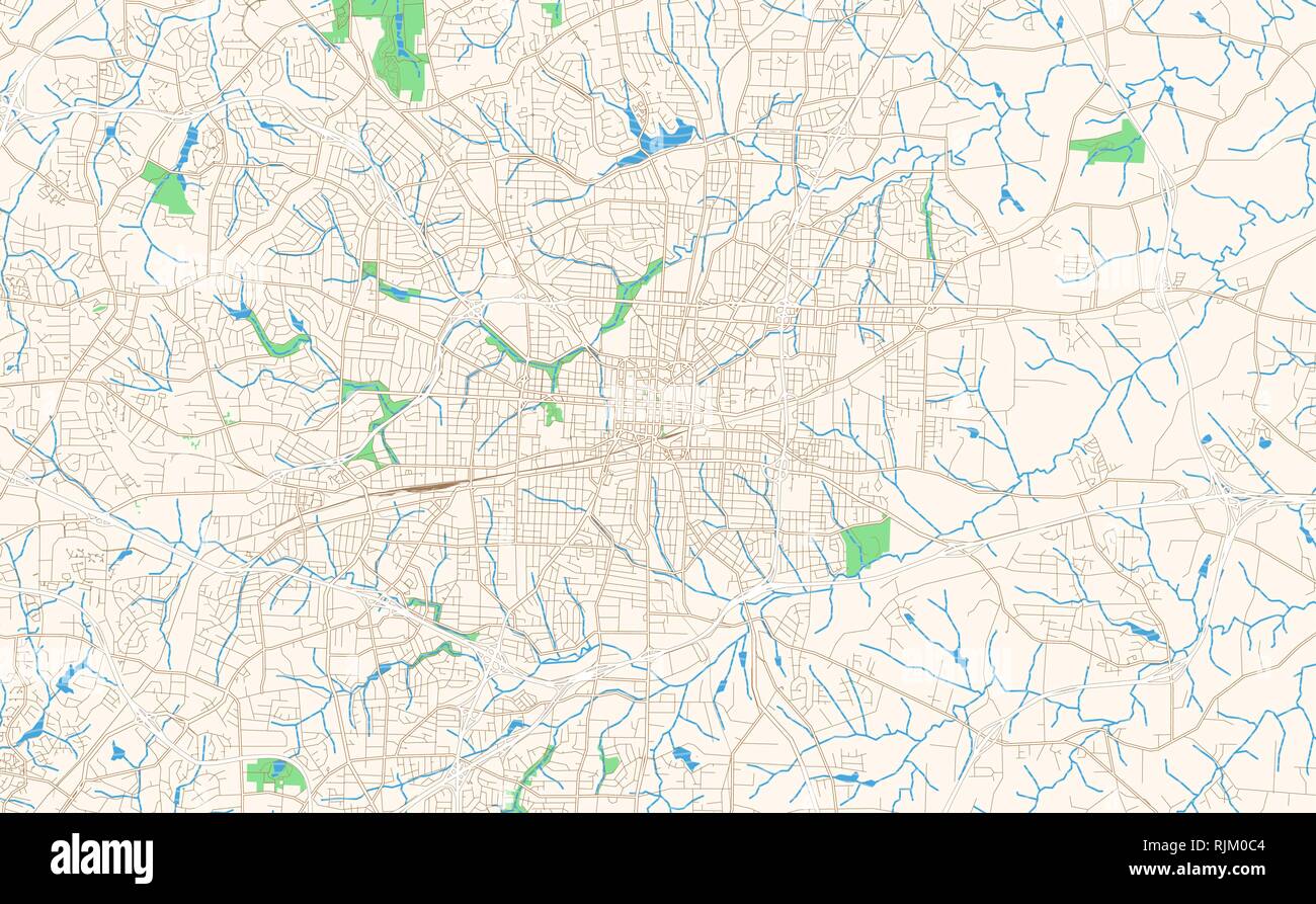 Pdf map Greensboro North Carolina