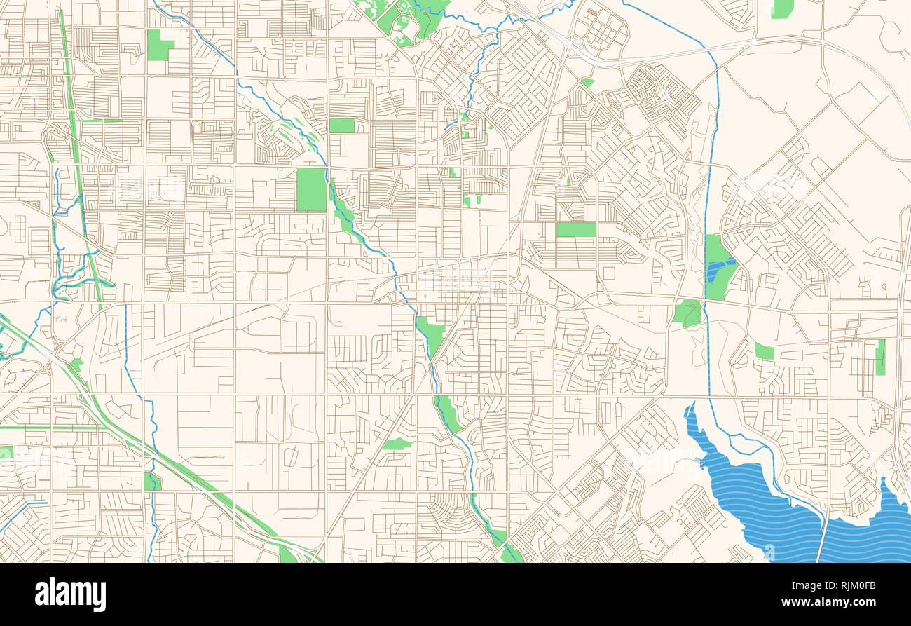 Map Of Garland Tx Garland Texas Printable Map Excerpt. This Vector Streetmap Of Downtown  Garland Is Made For Infographic And Print Projects Stock Vector Image & Art  - Alamy