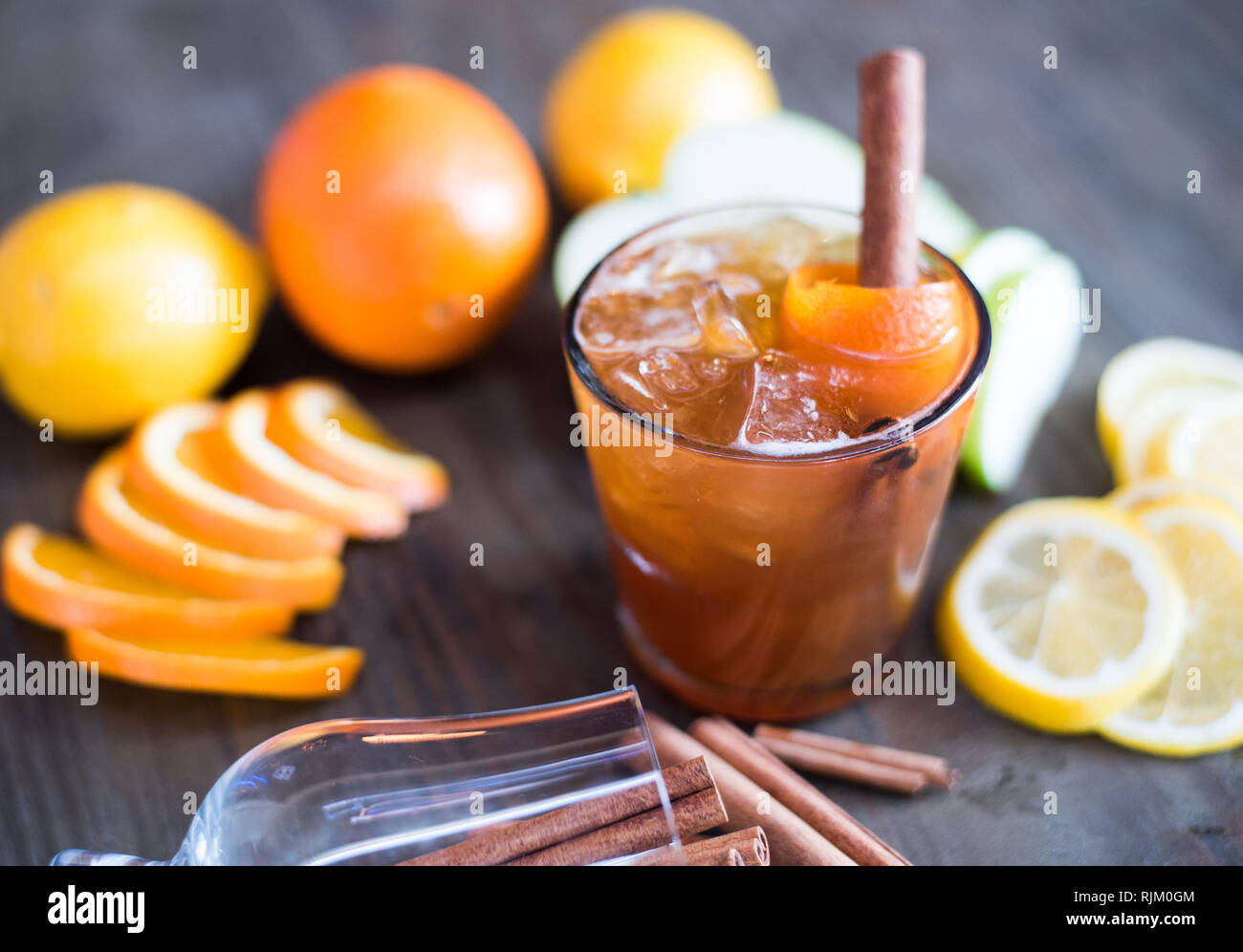 Fancy Hand Crafted Cocktail Stock Photo